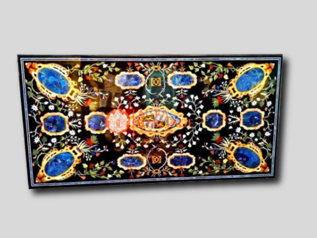 Pietra Dura Marble Top Dining Center Inlay Table Top